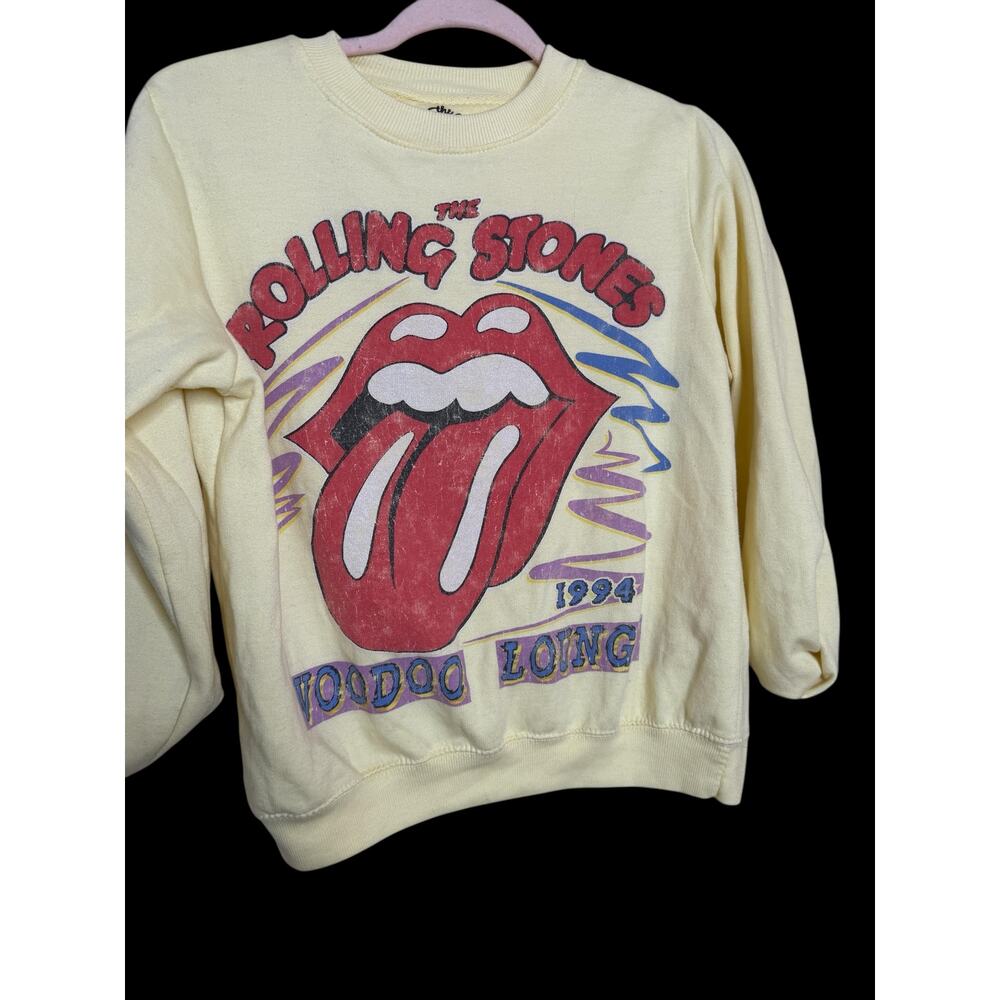 The Rolling Stone Voodoo Lounge 1994 Yellow Womans Crop Top Sz: Small C10